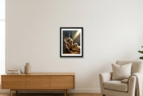 Lamb of God — 30×40cm, 12×16" Black Frame