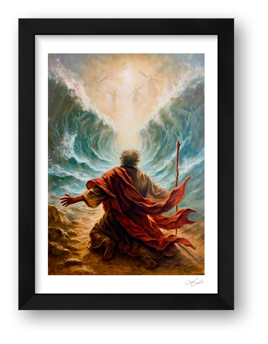 The Waters Heard His Name — framed